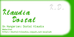 klaudia dostal business card